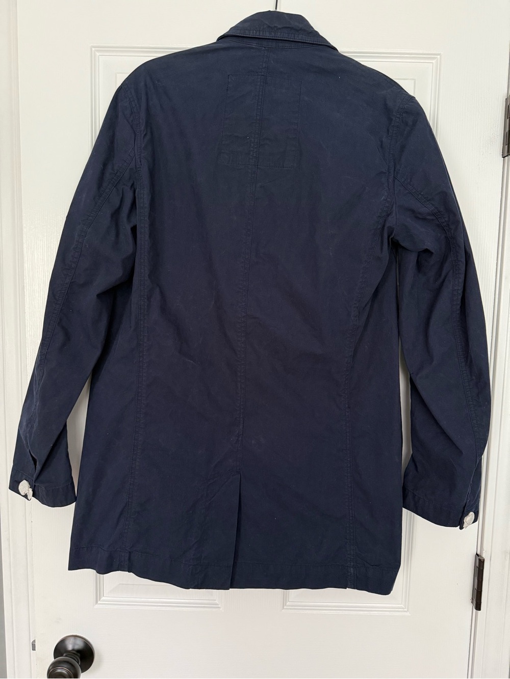 American Eagle Navy Mac trench coat Button-Front Lightweight- size S - Picture 2 of 4